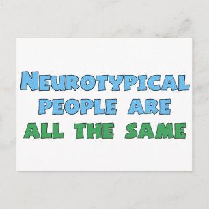 Neurodiversity-Spaß Funny Aspie Autism Joke Postkarte
