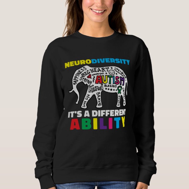 Neurodiversity Symbol Ability Autism Creature Men  Sweatshirt (Vorderseite)