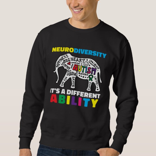 Neurodiversity Symbol Ability Autism Creature Men  Sweatshirt (Vorderseite)