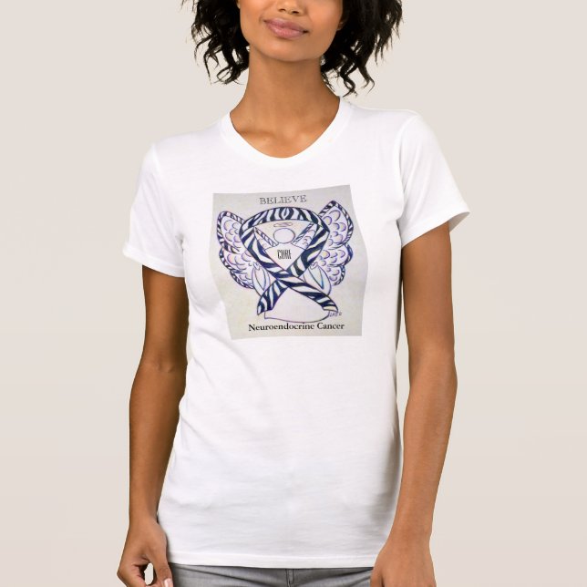 Neuroendokriner Krebs Zebra Sensibilisierungskampa T-Shirt (Vorderseite)
