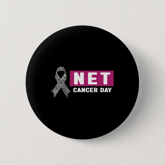 Neuroendokriner Krebsbewusstsein - World NET Cance Button (Vorderseite)