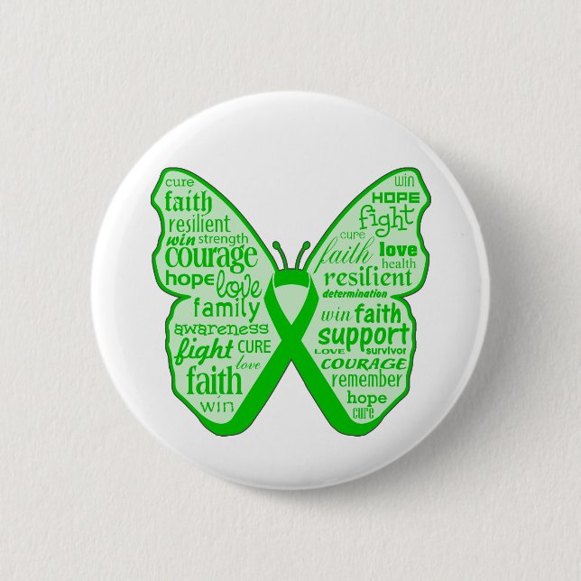 Neurofibromatose Bewusstsein Butterfly Button (Vorderseite)