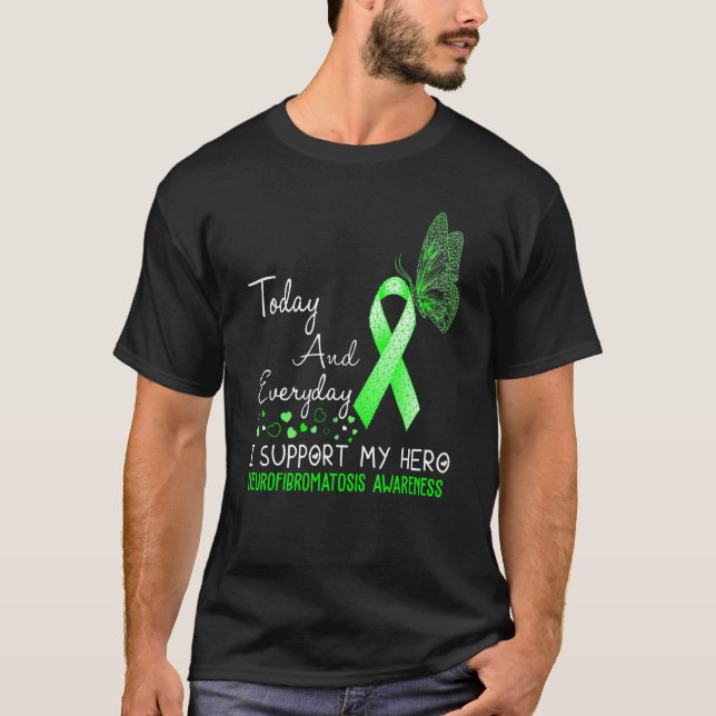 Neurofibromatose Bewusstsein, das ich unterstütze  T-Shirt (Vorderseite)