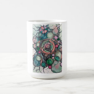 Neurografik-Kunst Unisex-T-Shirt Abstract Organisc Kaffeetasse