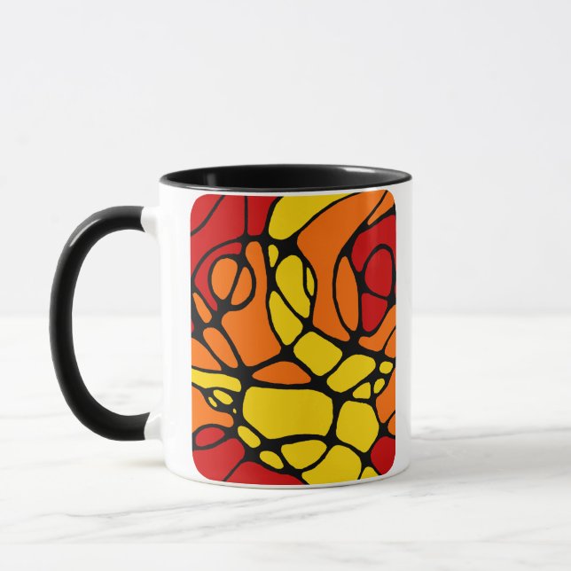 Neurografik modernes abstraktes Design Tasse (Links)