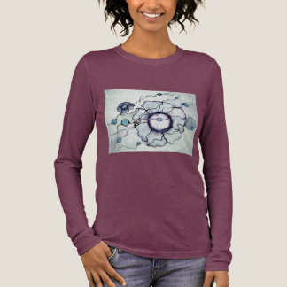 Neurografische abstrakte Kunst Blume | Tintenlinie Tri-Blend Shirt