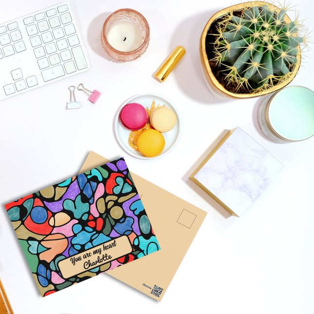 NEUROGRAPHISCHE DIGITALE WASSERFARBEN FEIERTAGSPOSTKARTE (Von Creator hochgeladen)