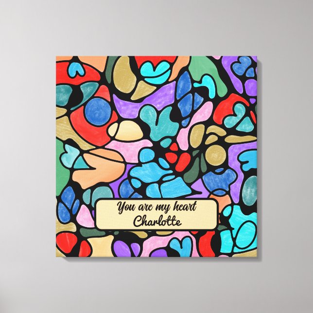 NEUROGRAPHISCHE DIGITALE WASSERFARBEN LEINWANDDRUCK (Vorderseite)