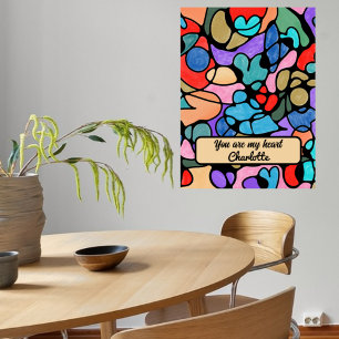 NEUROGRAPHISCHE DIGITALE WASSERFARBEN POSTER