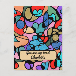 NEUROGRAPHISCHE DIGITALE WASSERFARBEN POSTKARTE