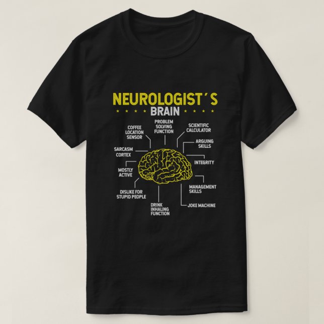 Neurologe Brain Neurology Science Neuroscience T-Shirt (Design vorne)