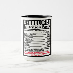 Neurologe Doctor Funny Nutrional Facts Tasse