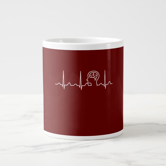 Neurologe Heartbeat Jumbo-Tasse (Vorderseite)