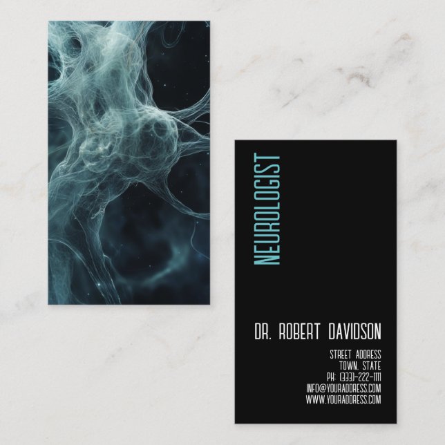 Neurologe Nerves Doctor Medical Modern Bold Visitenkarte (Vorne/Hinten)