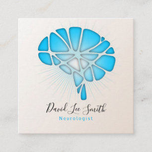 Neurologe/Psychologe Quadratische Visitenkarte