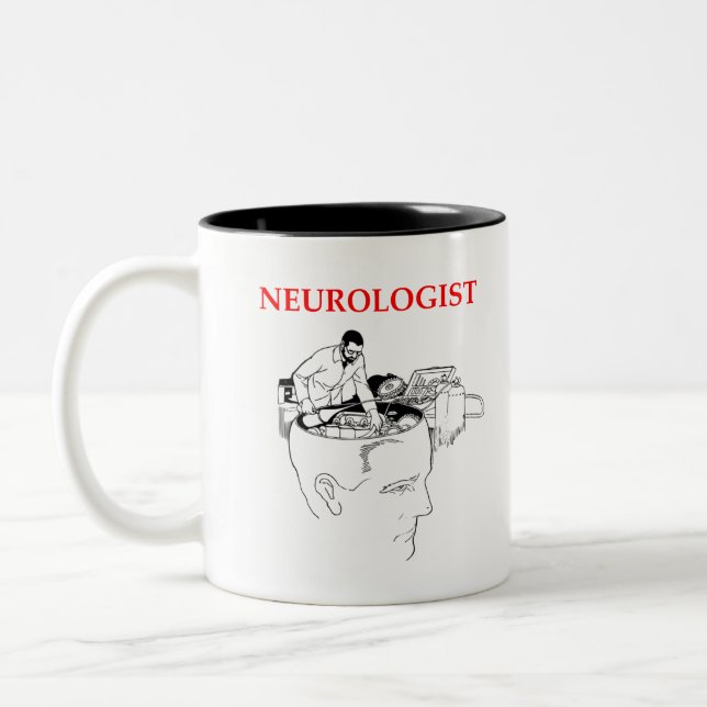 Neurologe Zweifarbige Tasse (Links)
