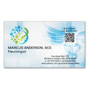 Neurologie   Medizinischer Hintergrund Magnetische Visitenkarte