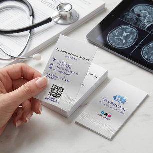 Neurologie   Minimalistisches Silber Visitenkarte