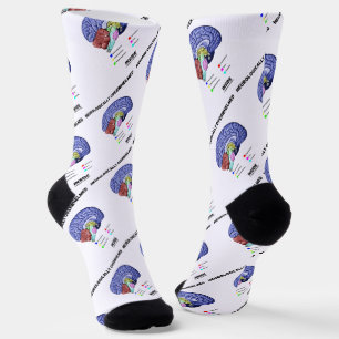 Neurologisch überlastet im Gehirn Anatomie Socken