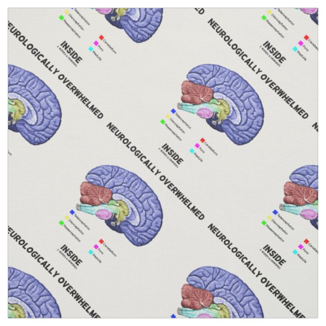 Neurologisch überlastet im Gehirn Anatomie Stoff (Muster)