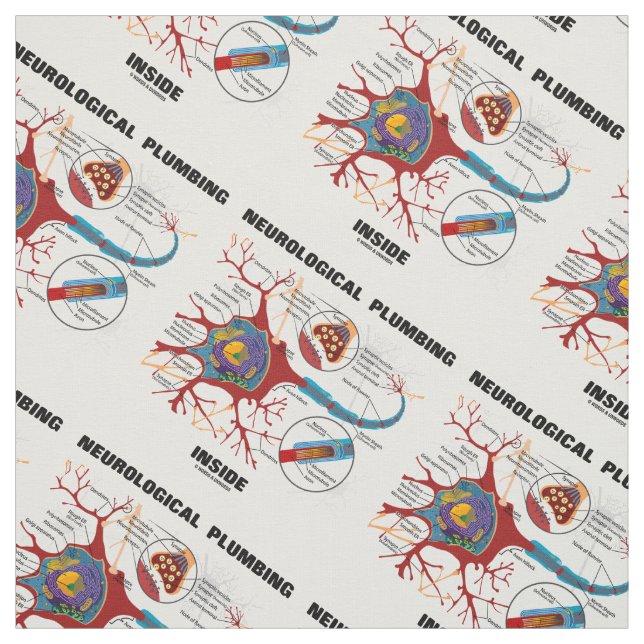 Neurologisches Klemmen im Spaß Neuron Synapse Stoff (Muster)