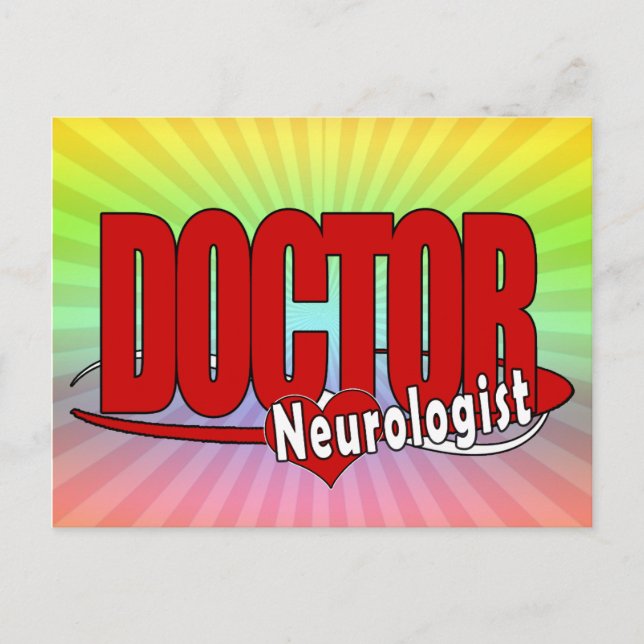 NEUROLOGIST LOGO BIG RED DOCTOR POSTKARTE (Vorderseite)