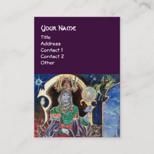 NEUROMANCER, blau, lila Visitenkarte