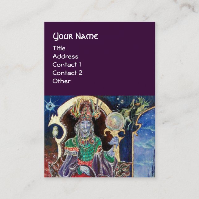 NEUROMANCER, blau, lila Visitenkarte (Vorderseite)