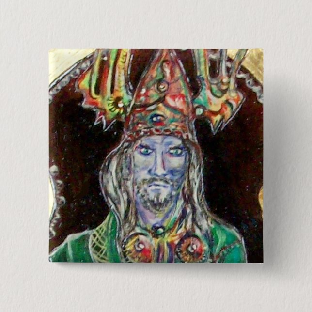 NEUROMANCER, blau rot Button (Vorderseite)