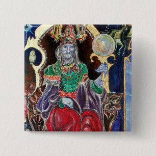 NEUROMANCER, blau rot Button