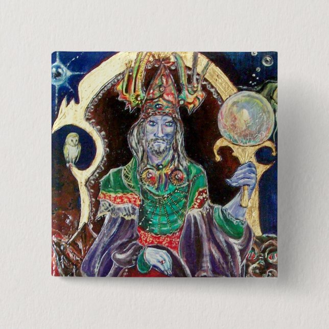 NEUROMANCER, blau rot Button (Vorderseite)