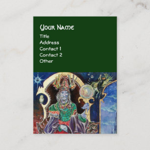 NEUROMANCER, blau, rot grün Visitenkarte