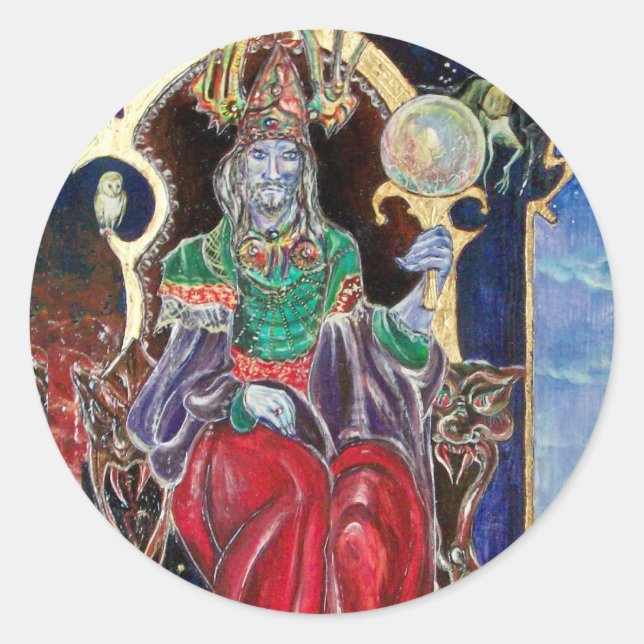 NEUROMANCER, blau rot Runder Aufkleber (Vorderseite)