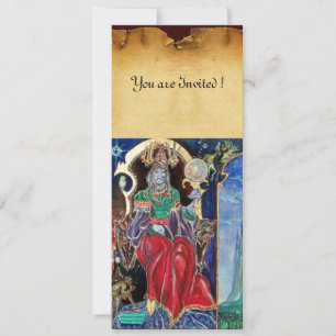 NEUROMANCER , rotes blaues Pergament Einladung