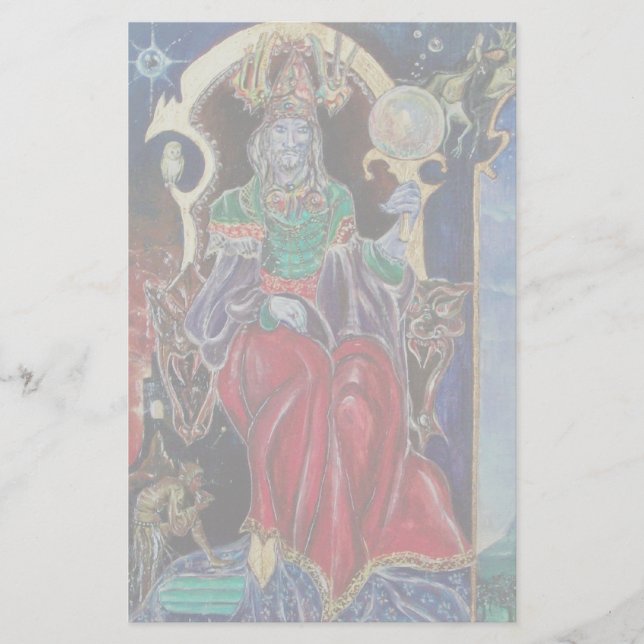 NEUROMANCER rotes lila Blau Briefpapier (Vorderseite)