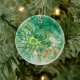 Neuron - Aquarell-Grün Keramik Ornament (Baum)