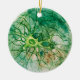 Neuron - Aquarell-Grün Keramik Ornament (Vorne)