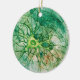 Neuron - Aquarell-Grün Keramik Ornament (Links)