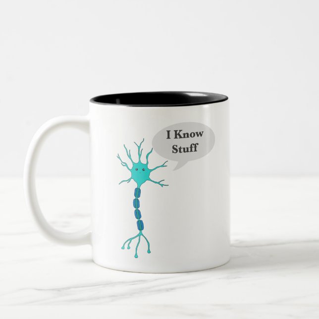 Neuron I Know Stuff Zweifarbige Tasse (Links)