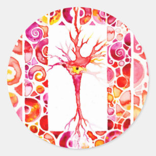 Neuron Runder Aufkleber