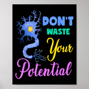 Neuron, verschwenden Sie Ihr potenzielles Gehirn n Poster