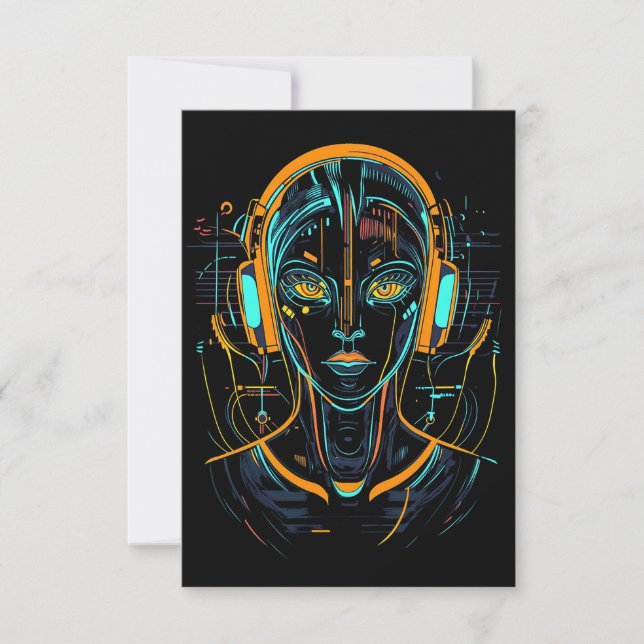 Neuronale Frequenz Dankeskarte (Vorderseite)