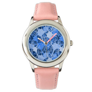 Neuronales Netzwerk Blaue Neuronen eWatch Uhr