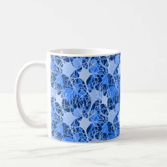Neuronales Netzwerk Blaue Neuronen Kaffeetasse (Links)