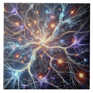 Neuronen-Keramik Fliese