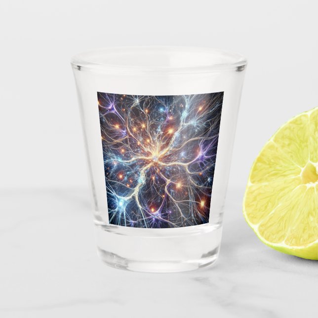 Neuronen-Shotglas Schnapsglas (Vorderseite)