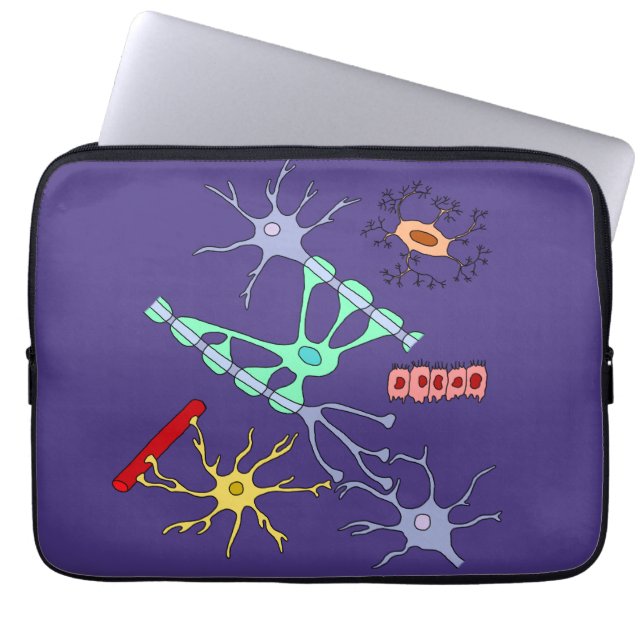 Neuronen und Glias Laptopschutzhülle (Vorderseite)