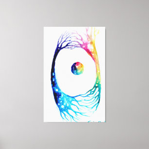 Neuronen verbunden leinwanddruck