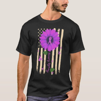 Neuropathie Bewusstsein Sonnenblume Lila Ribbon US T-Shirt