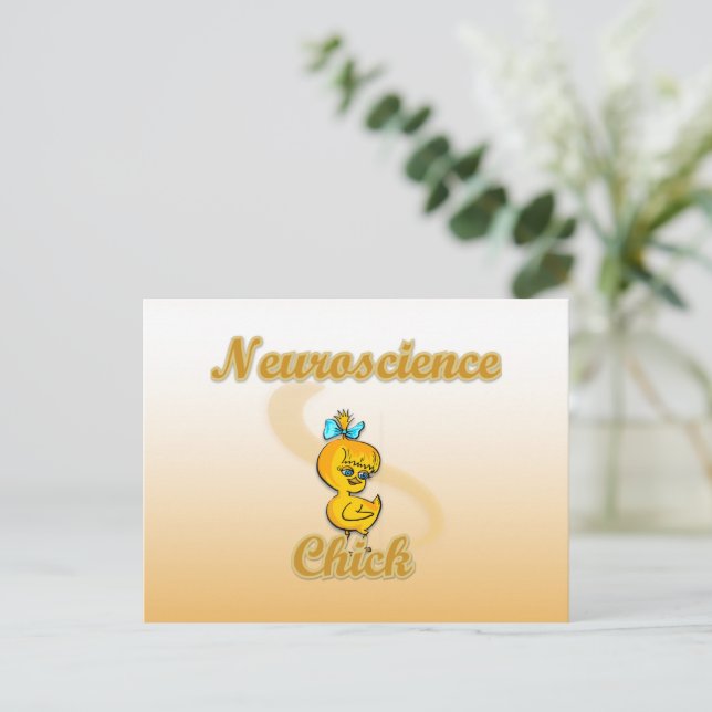 Neuroscience Chick Postkarte (Stehend Vorderseite)